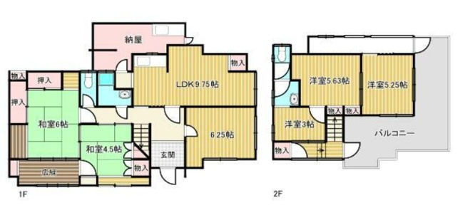 【間取り】 | 相生市赤坂2丁目既存戸建