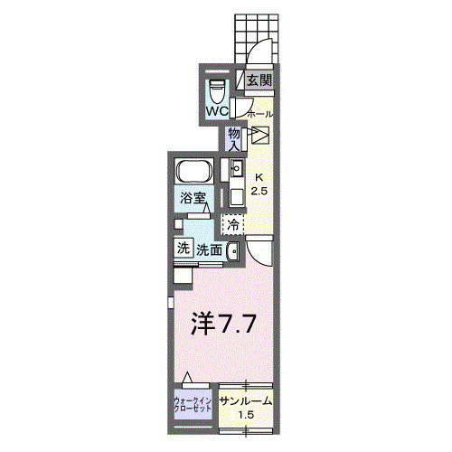 アクアプラ浅江７　Ⅰの間取り