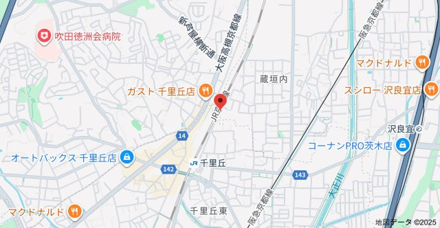 レシオ千里丘の地図