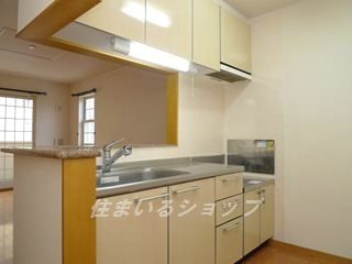 広島市安佐北区落合南９丁目のアパートのキッチン|浄水器一体型シャワー水栓あり
