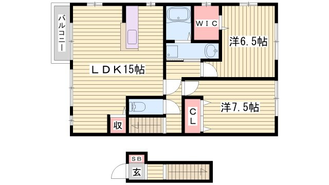 コンフォート大島Ⅳ B棟の間取り
