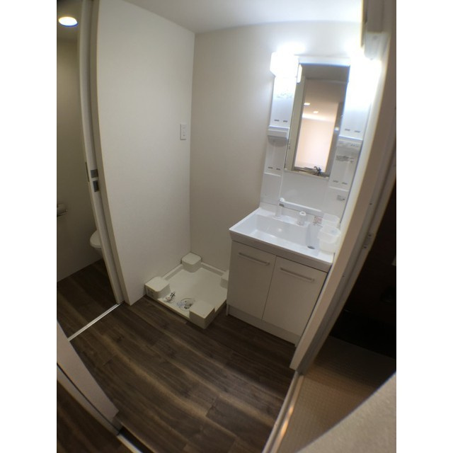 久留米市合川町のアパートの洗面所