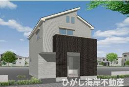 平塚市立野町　新築戸建　の外観パース|イメージパスですので実際のものと多少異なります　

6月2日撮影　建築中　現地外観
