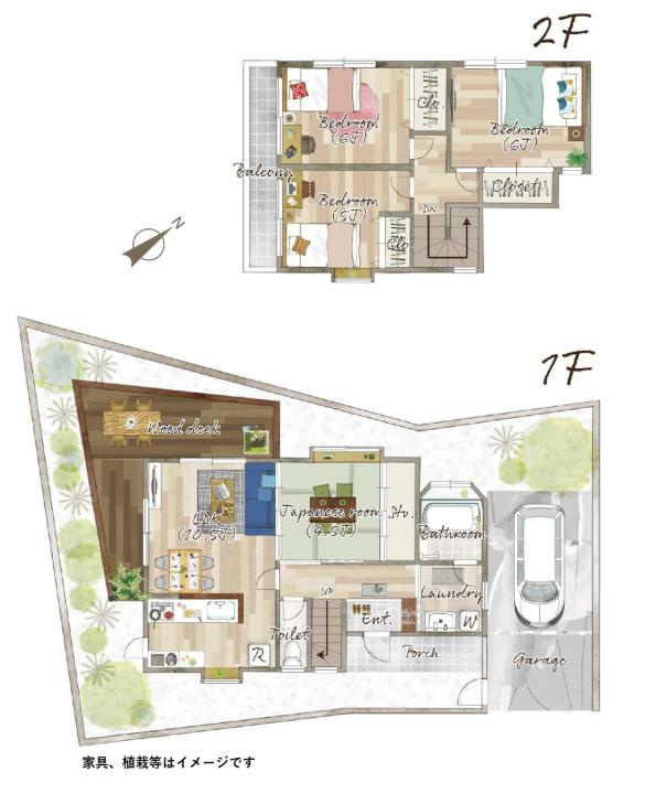 八王子市　石川町　中古戸建ての間取り|～南西向き4LDK　陽当たりの良いお住まいです～