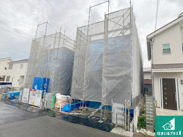 神戸市垂水区西舞子　第1期　新築一戸建ての外観|周辺は落ち着いた街並みの住宅地！子育てがしやすい住環境です！まだ未完成ですが、現地でしかわからない事もございます。是非一度ご覧ください。