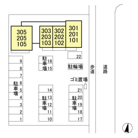 フォレストメゾン鉢形台の区画図|配置図