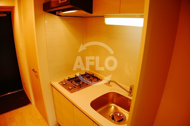 プレサンス難波セレクトのキッチン|ガス2口コンロシステムキッチン