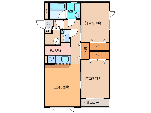 エクスプライス共栄の間取り