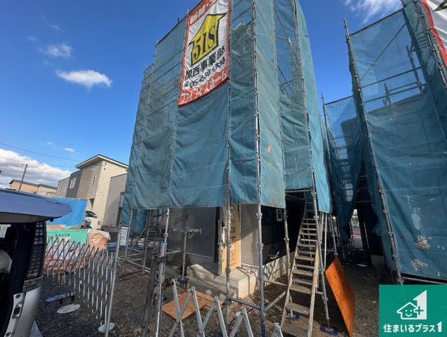 加古川市平岡町高畑　第3期　新築一戸建ての外観|現在の進捗状況です！順調に作業進行中、完成が待ち遠しいです！詳細の間取り等、お気軽にお問い合わせください！