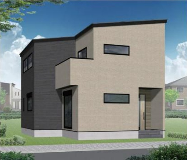 加古川市平岡町高畑　第3期　新築一戸建ての外観パース|周辺は落ち着いた街並みの住宅地！子育てがしやすい住環境です！まだ未完成ですが、現地でしかわからない事もございます。是非一度ご覧ください。