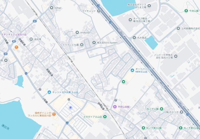 加古川市平岡町高畑　第3期　新築一戸建ての地図