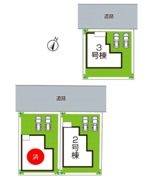 加古川市平岡町高畑　第3期　新築一戸建ての区画図|全3区画