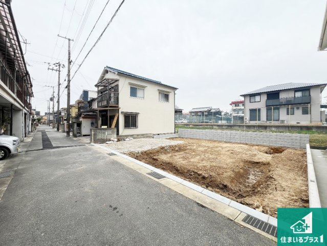 明石市魚住町清水　第4期　新築一戸建ての前面道路含む現地写真|周辺は落ち着いた街並みの住宅地！子育てがしやすい住環境です！まだ未完成ですが、現地でしかわからない事もございます。是非一度ご覧ください。
