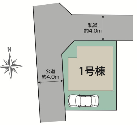 【仲介手数料無料】所沢市　新所沢　全１棟　所沢市の新築住宅なら西武ハウジングの区画図