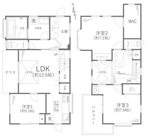 横浜市緑区三保町戸建④の間取り