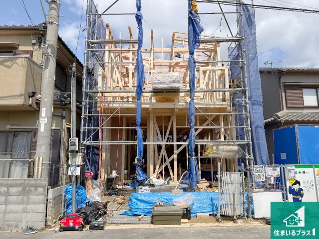 明石市大久保町江井島　第1期　新築一戸建ての外観|周辺は落ち着いた街並みの住宅地！子育てがしやすい住環境です！まだ未完成ですが、現地でしかわからない事もございます。是非一度ご覧ください。