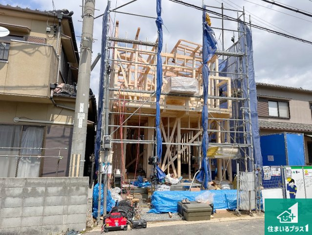 明石市大久保町江井島　第1期　新築一戸建ての外観|周辺は落ち着いた街並みの住宅地！子育てがしやすい住環境です！まだ未完成ですが、現地でしかわからない事もございます。是非一度ご覧ください。