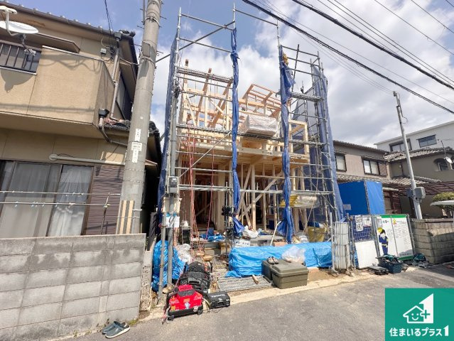 明石市大久保町江井島　第1期　新築一戸建ての外観|周辺は落ち着いた街並みの住宅地！子育てがしやすい住環境です！まだ未完成ですが、現地でしかわからない事もございます。是非一度ご覧ください。