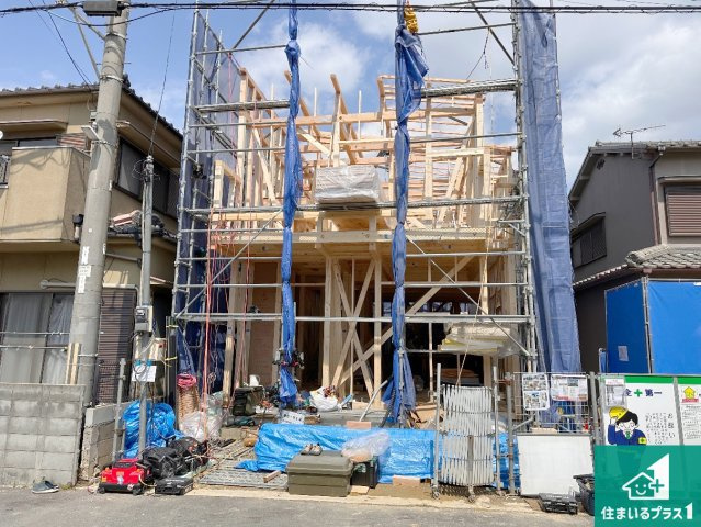 明石市大久保町江井島　第1期　新築一戸建ての外観|周辺は落ち着いた街並みの住宅地！子育てがしやすい住環境です！まだ未完成ですが、現地でしかわからない事もございます。是非一度ご覧ください。