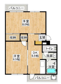 上高丸厚生年金住宅2号棟の間取り