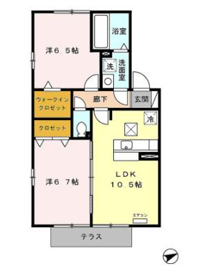 【間取り】 | アメニティ志木(Ｄ-ＲＯＯＭ)