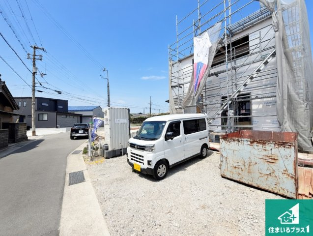 南あわじ市松帆檪田　第1期　新築一戸建ての前面道路含む現地写真|周辺は落ち着いた街並みの住宅地！子育てがしやすい住環境です！まだ未完成ですが、現地でしかわからない事もございます。是非一度ご覧ください。