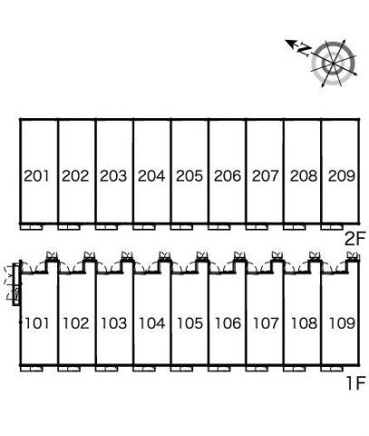 レオパレスＳｈｕ＆Ｋｅｉ　Ｎの区画図