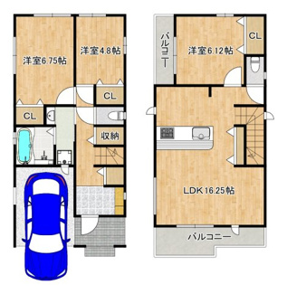 【間取り】 | 永代町２丁　新築一戸建