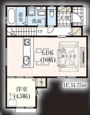 【仲介手数料無料】所沢市北秋津４期全２棟１号棟　所沢市の新築なら西武ハウジングの間取り