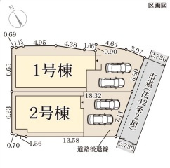 リーブルガーデンS 岸和田市並松町5期の区画図