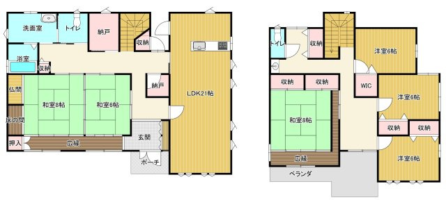 ６６６９２　本巣郡北方町北方中古戸建ての間取り