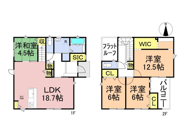 タマタウン　大垣市東町（小野小）　全2区画分譲の間取り|■1号棟　■ヤマダ不動産　株式会社リライフ　
■夢のマイホーム購入をフルサポートします！