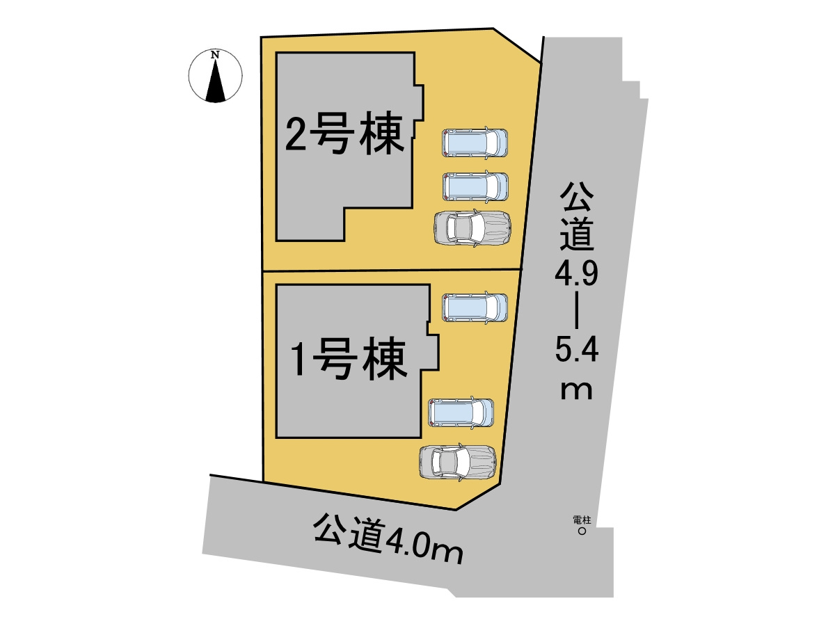 タマタウン　大垣市東町（小野小）　全2区画分譲の区画図|■区画図
■YAMADA電機の　ヤマダ不動産　株式会社リライフ　
いつでもお問合わせ下さい。