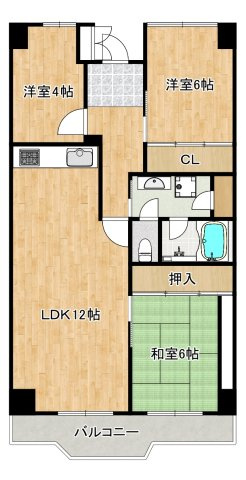 南港はなのまち３６号棟の間取り