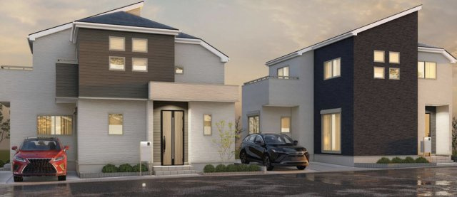 【仲介手数料無料】所沢市北秋津４期全２棟２号棟　所沢市の新築なら西武ハウジングの外観パース