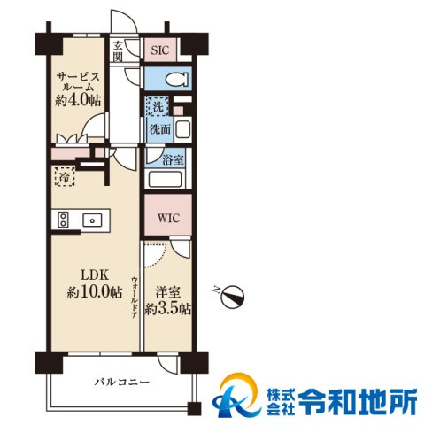 パレステージ茅ヶ崎Ⅱの間取り|SICやWIC付きで整理整頓にお役立ち♪2LDKの間取り。