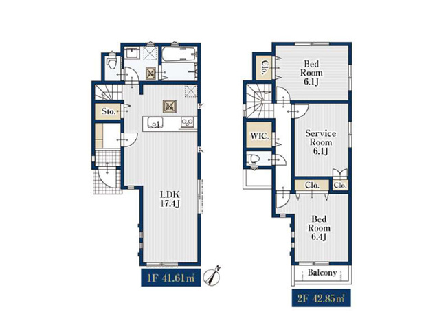 【間取り】 | 練馬区東大泉2丁目　新築一戸建住宅　全2棟　（保谷店） | 1号棟/6.0帖以上の広々とした居住空間が魅力的！リビングイン階段と対面式キッチン採用でご家族の仲が自然と深まる住まい。※図面を基に作成しています。現況と異なる場合は現況を優先いたします。