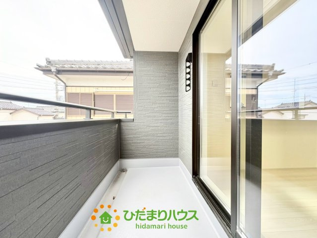 幸手市東４丁目　新築一戸建て　02　リーブルガーデンのバルコニー|2026/8/28　撮影