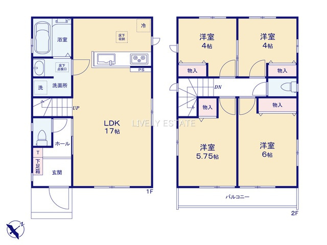 越谷市大字下間久里 新築分譲住宅 全7棟 G号棟