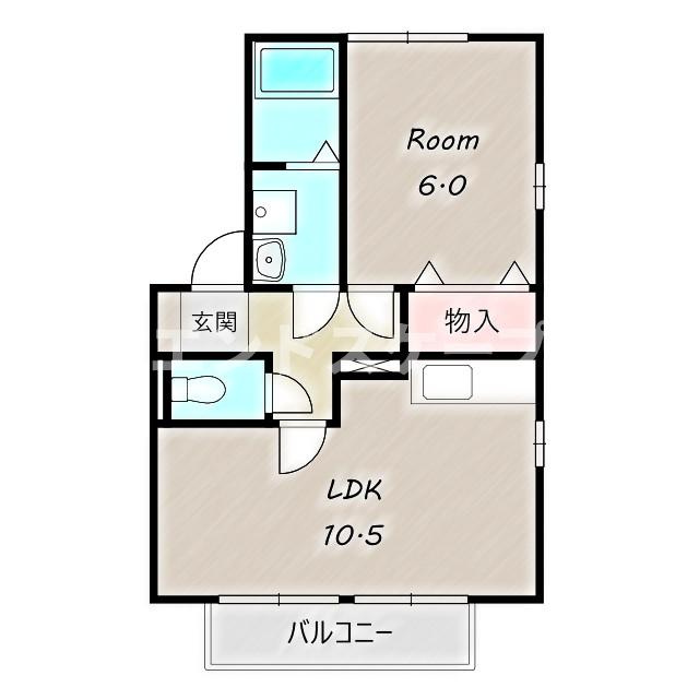 エル古城　Ⅱの間取り|高崎、前橋のお部屋探しはエンドスケープまで！お客様の理想お聞かせ下さい♪