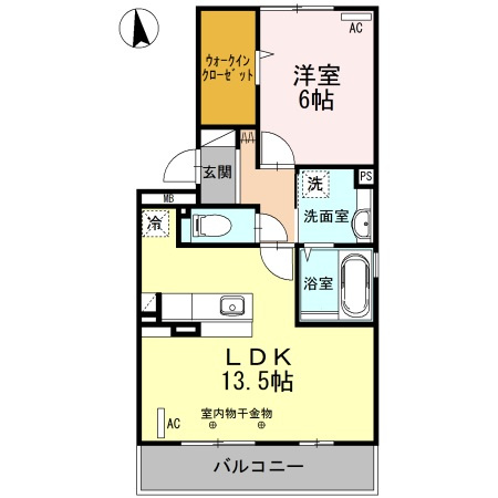 オーベル向中野　Ｂの間取り