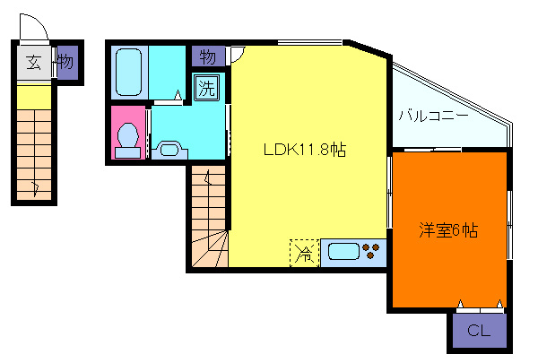 シェリル神戸岡本の間取り