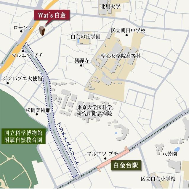 Ｗａｔ’ｓ白金の地図