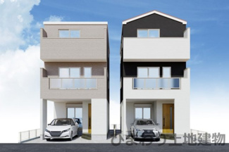 【外観】 | 中央区小町通1丁目  2号棟 1期 | イメージパース（完成時に現況と異なる場合は現況優先となります）