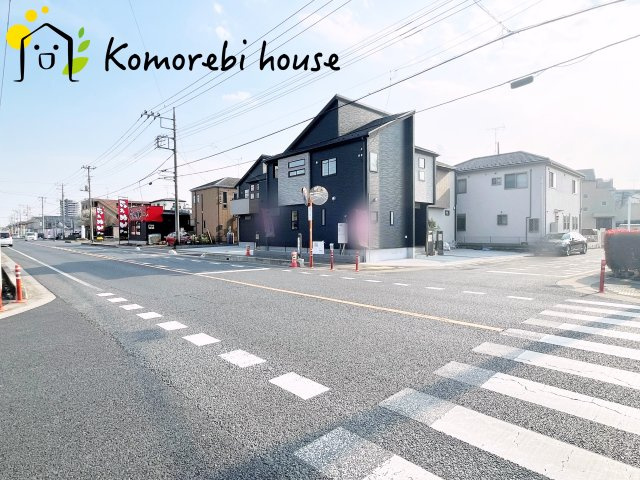 上尾市上　12期　新築一戸建て　ブルーミングガーデン　02の前面道路含む現地写真|前面道路含む現地写真です