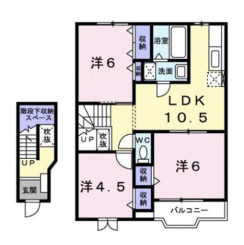 プリムヴェール　Ｂの間取り