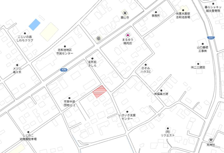 都城市上水流町の売地の土地図