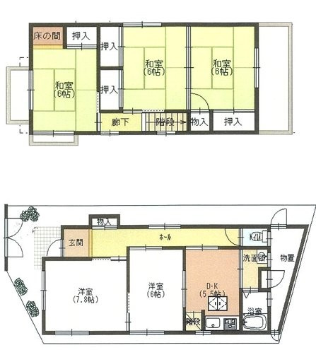 点野5丁目　中古一戸建ての間取り|間取り図はいかがですか？ご希望を叶える間取りですか？リビングの広さは？水回りの位置は？カウンターキッチン？など色々な情報が集約されています。弊社ではリフォームなどのご相談も承っております。