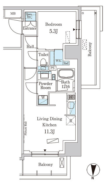 パークアクシス両国スクエアの間取り