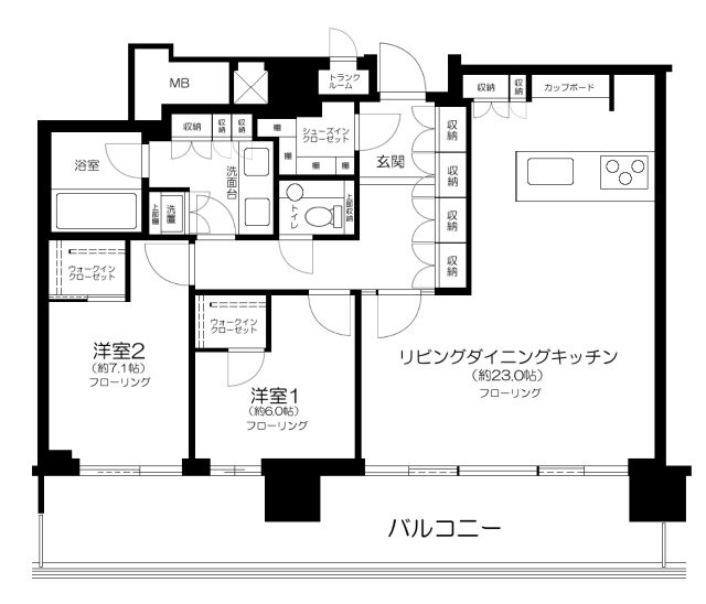 パークコート浜離宮ザ・タワーの間取り